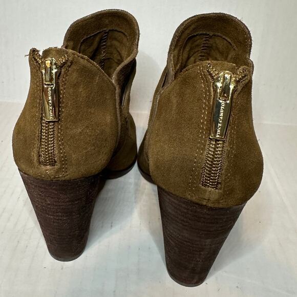 Vince Camuto Size 10 Levana Ankle Bootie Suede Leather Dark Caramel Casual - Picture 5 of 10